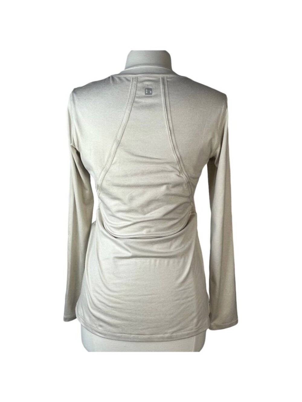 Hind Workout Long Sleeve Tshirt Medium Beige Tan Activewear Gym - Picture 2 of 8